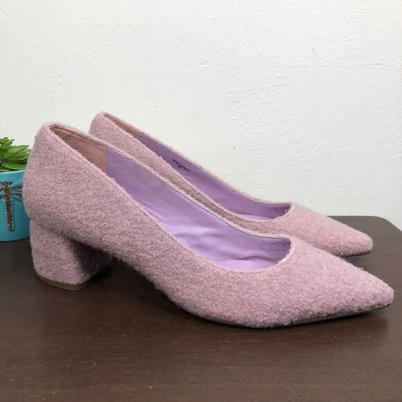 NEW Kate Spade Madlyne Lavender Winter Wool Pumps Women's Size 8M - Picture 1 of 7
